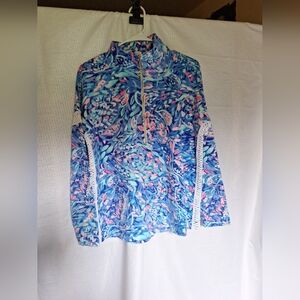 Lilly Pulitzer Jonah Popover in Royal‎ Purple Party Wave